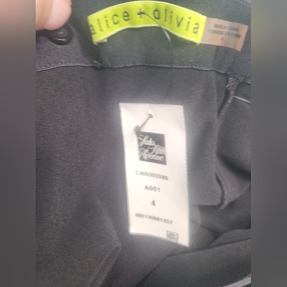 ALICE + OLIVIA Black Flowy Chiffon Sheer High Waist A-Line  Maxi Skirt SZ 4 NWT - Picture 4 of 6